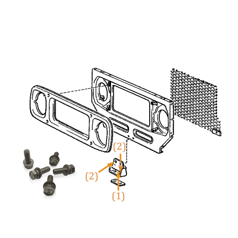 Front Bib and Grille Hinge | Marine Grade Stainless | FJ40, Stainless Hardware JIS - Overland Metric