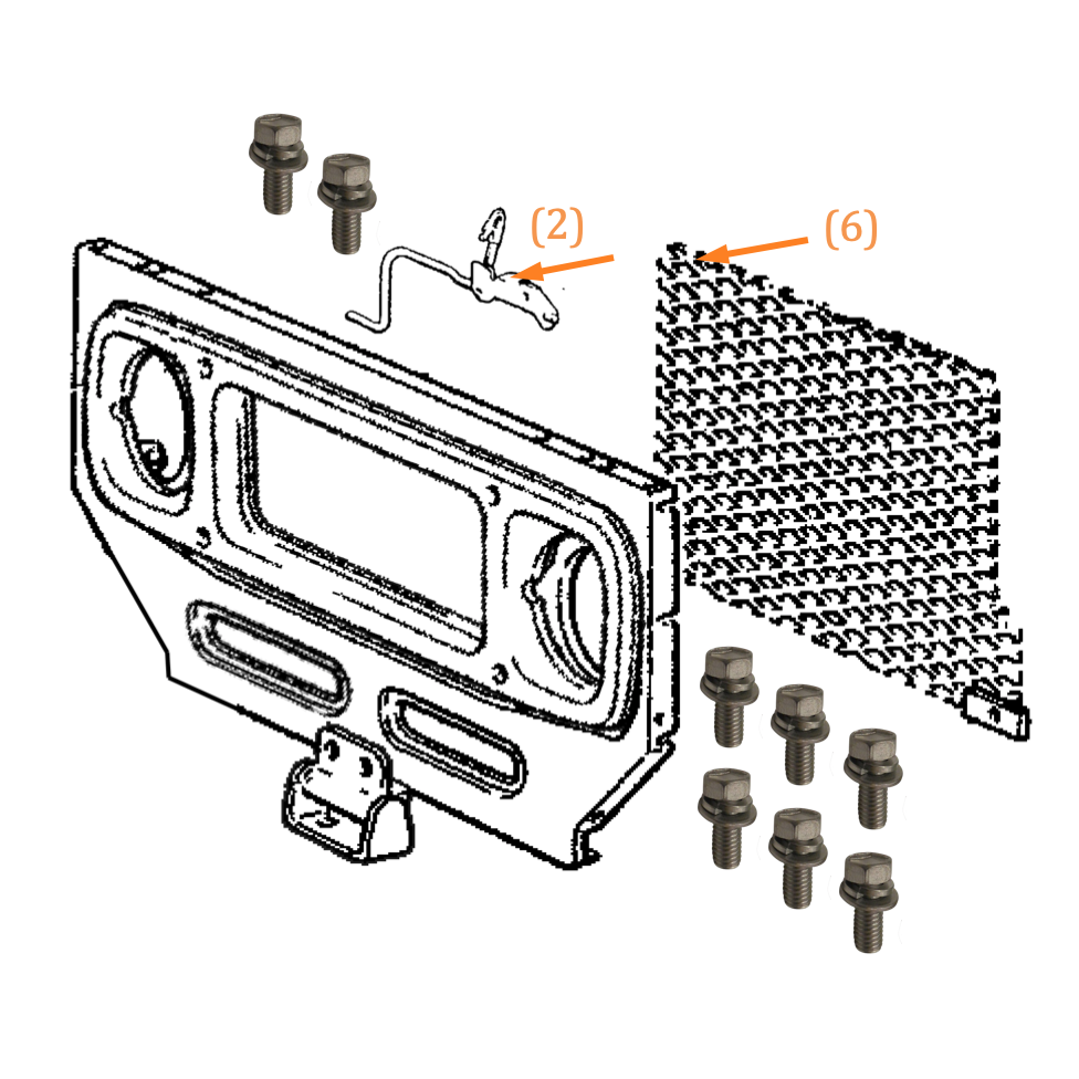 Radiator Screen & Hood Latch | Stainless Marine Hardware & Bolt Kit | FJ40 Toyota Land Cruiser, Stainless Hardware JIS - Overland Metric