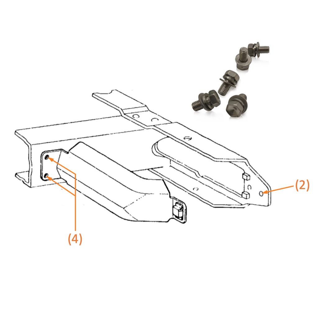 Rear Combo Lamp Back Cover | Marine Stainless Hardware & Bolt Kit | Toyota Land Cruiser FJ40, Stainless Hardware JIS - Overland Metric