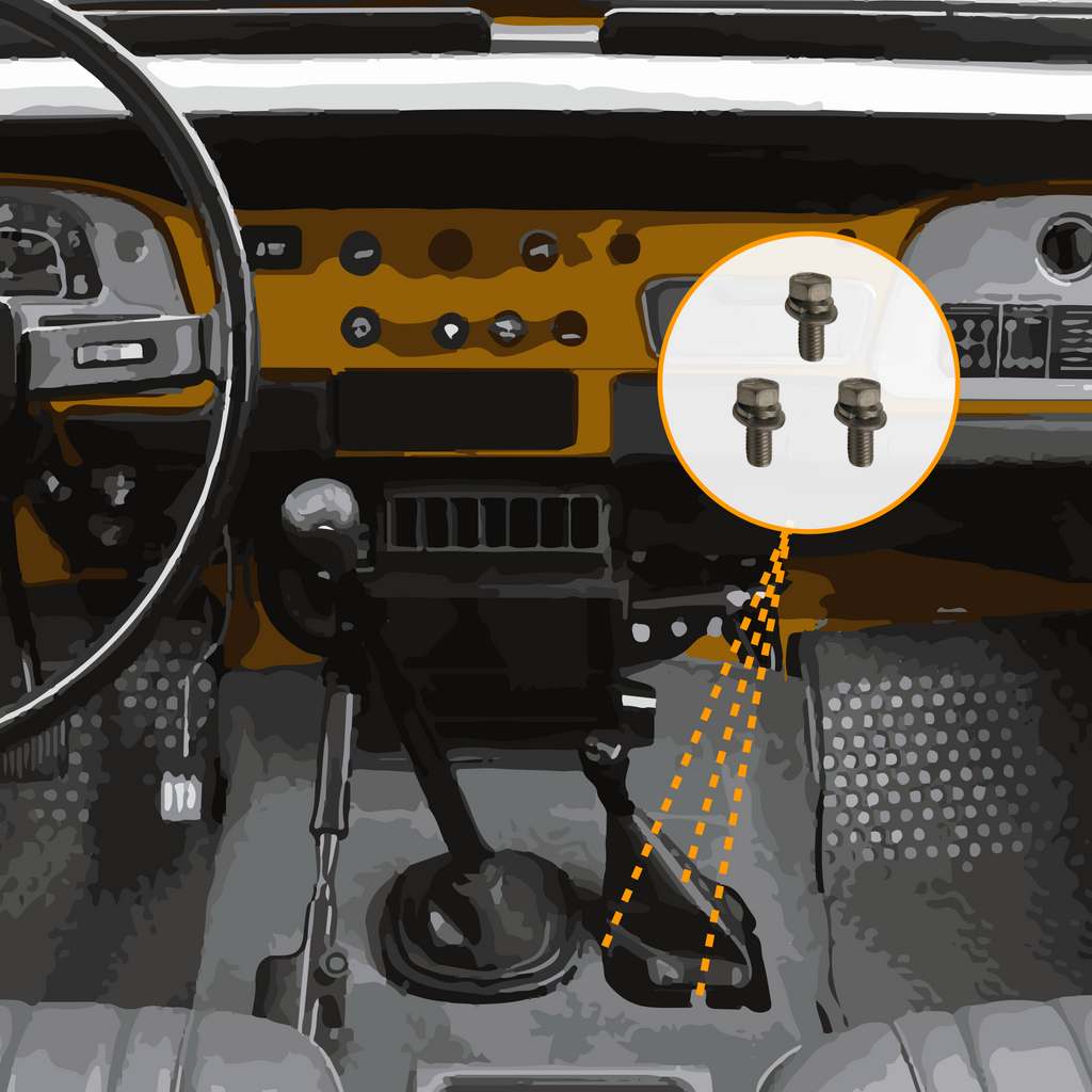 Transfer Case Shifter Boot | Marine Grade Stainless Hardware & Bolt Kit | FJ40 Toyota Land Cruiser, Stainless Hardware JIS - Overland Metric