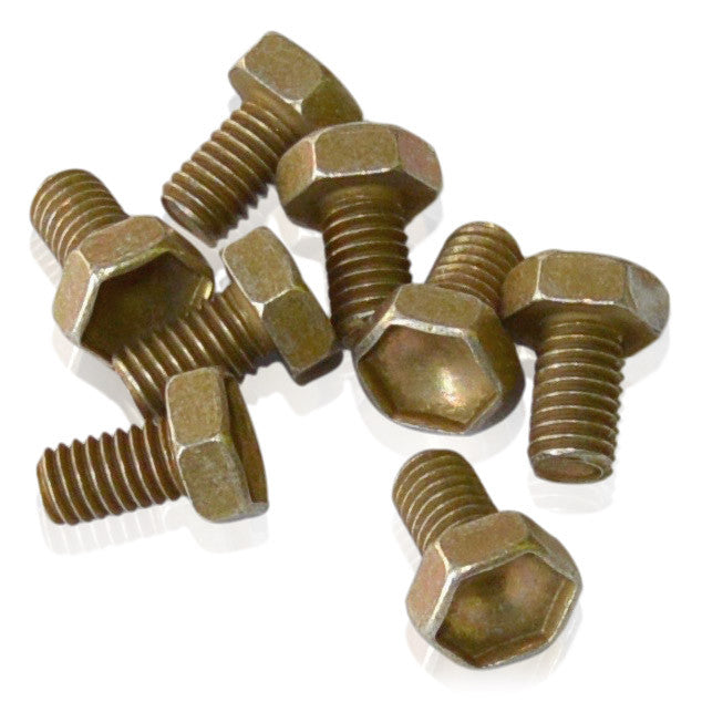 M6x10x1.00 Hex Bolt | Gold CAD 10.9 Steel | JIS B1180, Gold Cadmium Hardware JIS - Overland Metric