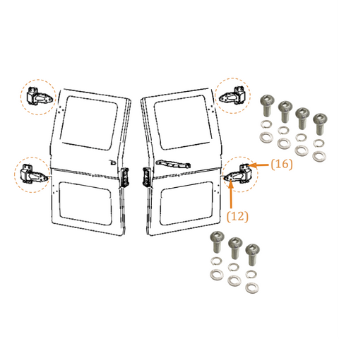 Ambulance Door Hinge | Marine Grade Stainless | Allen Button Head | FJ40