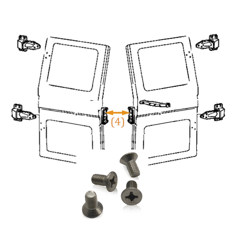 Ambulance Door Striker | Marine Grade Stainless | Flat Head | FJ40, Stainless Hardware JIS - Overland Metric