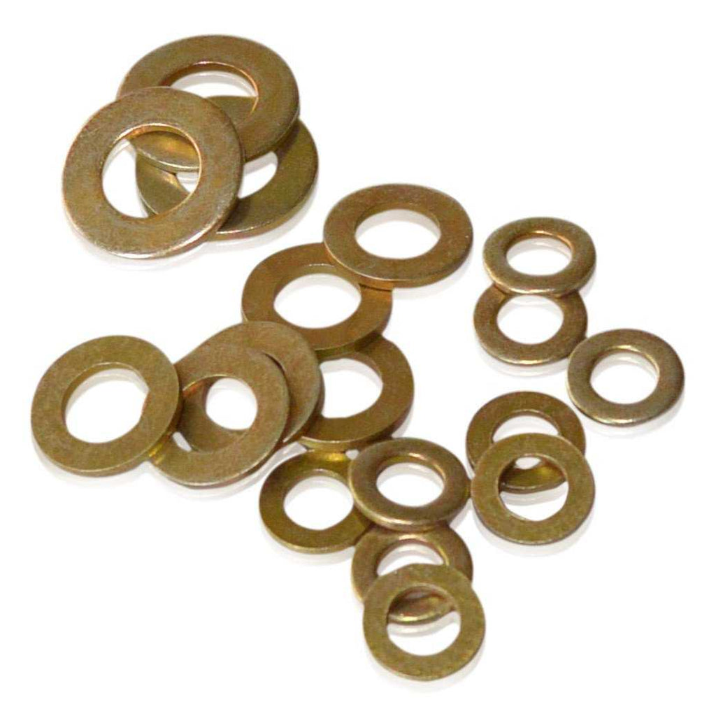 M10 Flat Washer | Gold CAD Plated | DIN 125-A, Gold Cadmium Hardware JIS - Overland Metric