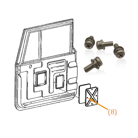 Access Panel on Front Door | Marine Grade Stainless | Pan Head | FJ40, Stainless Hardware JIS - Overland Metric