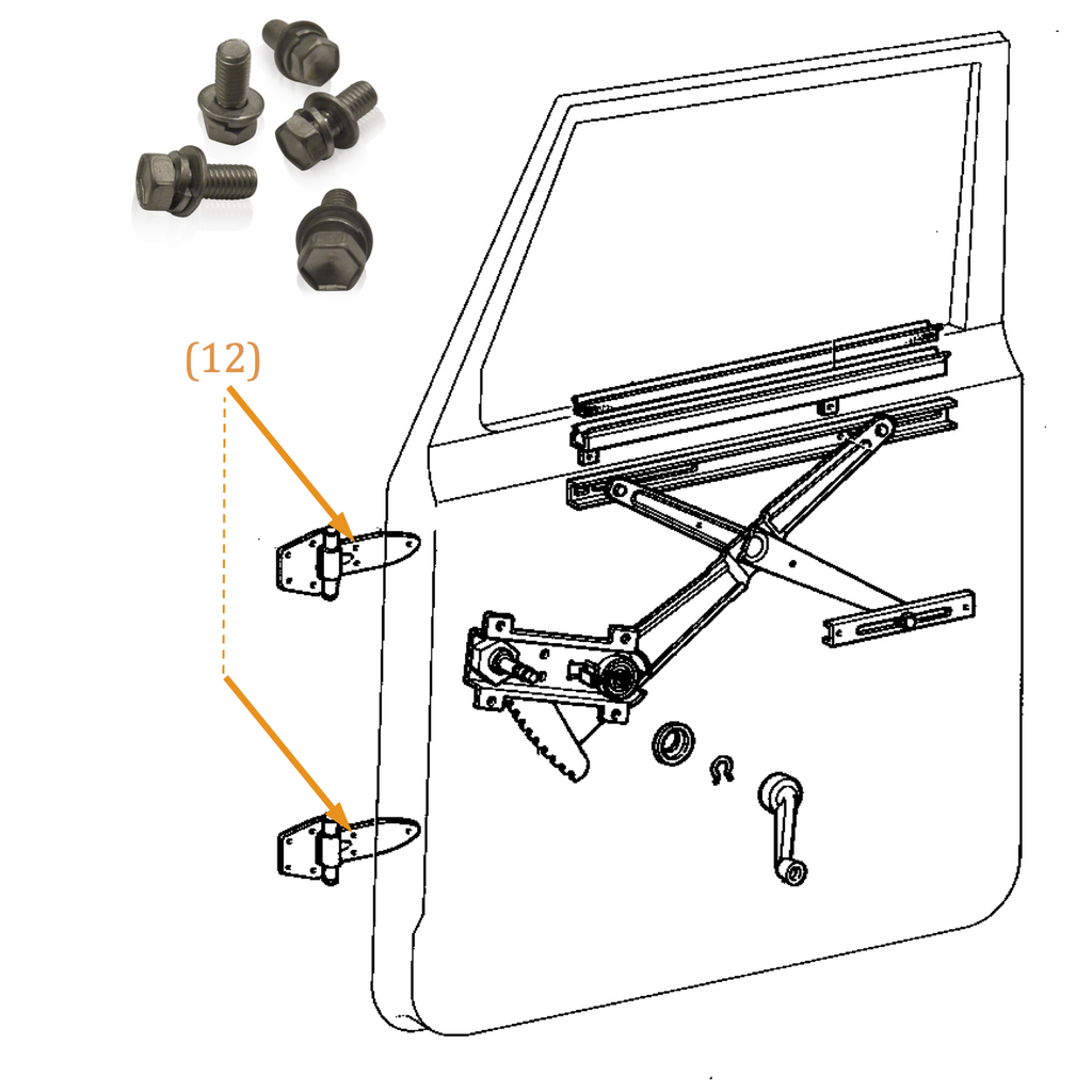 Front Door Hinge | Outer Exterior Bolts | Marine Grade Stainless Front Door Hinge | Outer Exterior Bolts | Marine Grade Stainless