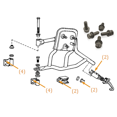 Tubular Tire Carrier | Marine Grade Stainless | FJ40, Stainless Hardware JIS - Overland Metric